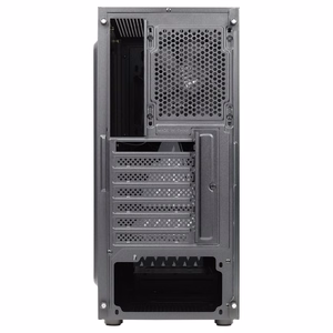 Aerocool DELTABKV1 ATX datora korpuss ar RGB priekšpusi, pilnu sānu logu un 12 cm ventilatoru, melns