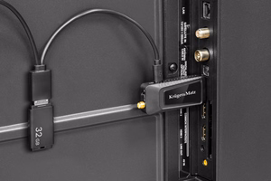 Mini DVB-T2 HEVC H.265 uztvērējs ar HDMI spraudni