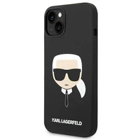 Karl Lagerfeld Silikona Karl's Head Magnētiskais viedtālruņa apvalks iPhone 14 Plus - melns