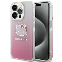 Hello Kitty IML gradienta elektrop kaķa galvas viedtālruņa apvalks iPhone 14 Pro - rozā