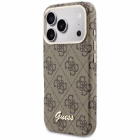 Guess 4G Script MagSafe futrālis iPhone 17 Pro - Brūns