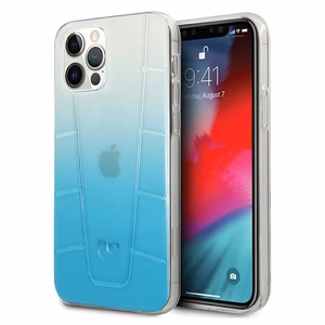 Mercedes Transparent Line viedtālruņa apvalks iPhone 12 / iPhone 12 Pro - zils