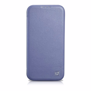 iCarer CE Premium ādas folio viedtālruņa apvalks iPhone 14 Pro Max magnētiskais atveramais ādas folio apvalks MagSafe gaiši violeta