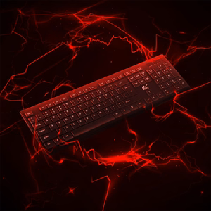 NanoRS bezvadu tastatūra un pele ar ergonomisku dizainu RS580