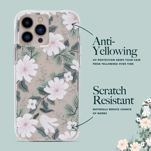 Rifle Paper Clear vāciņš ierīcei iPhone 14 Pro Max, ar “Willow” rakstu