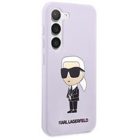 Karl Lagerfeld KLHCS23MSNIKBCU S23+ S916 cietais apvalks violets/violets Silikona Ikonik