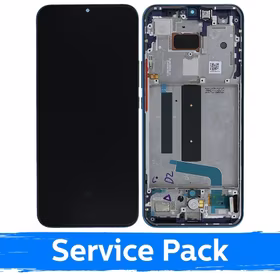 LCD displejs saderīgs ar Xiaomi Mi 10 Lite 5G ar rāmi / Zaļš / (Service Pack)
