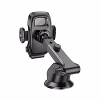 HOCO automašīnas turētājs vējstiklam / centrālajai konsolei H15 tumšās nakts melns