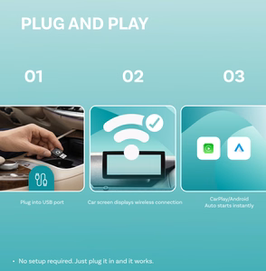 Bezvadu Apple CarPlay/Android Auto adapteris Ottocast Mini Aura CA530-T, melns