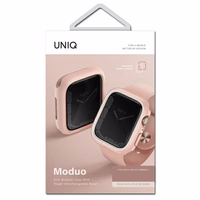 Uniq Moduo apvalks Apple Watch 4/5/6/7/8/SE/SE2 44/45mm - rozā un balta