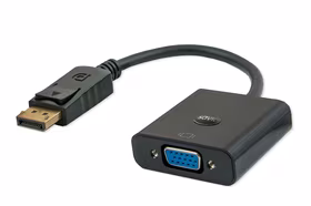 Savio CL-90 video cable adapter 0.2 m DisplayPort VGA (D-Sub) melns