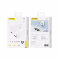 FONENG tīkla lādētājs EU54 18W 1xUSB QC3.0 + kabelis USB-C balts