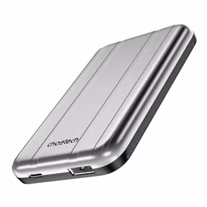 Mini bezvadu magnētiskais portatīvais lādētājs Choetech B655 5000mAh (sudraba)