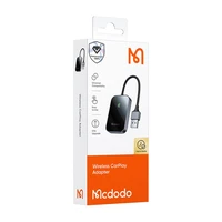 CarPlay bezvadu adapteris ar USB kabeli McDodo CA-7210 melns