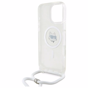 Karl Lagerfeld IML Choupette Head & Cord Magnētiskais Viedtālruņa apvalks iPhone 16 Pro Max - Caurspīdīgs