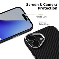 Tech-Protect Ion Carbon Magnētiskais viedtālruņa apvalks iPhone 17 - melns un sudraba