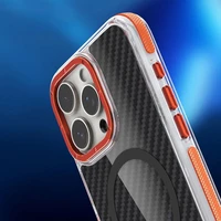 FIBER viedtālruņa apvalks saderīgs ar magnētisko funkciju IPHONE 16 PRO MAX oranža