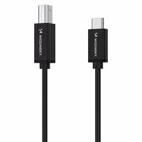 Wozinsky WKDDY2S USB-B - USB-C kabelis 2m - melns