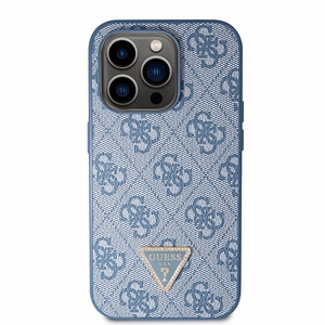 Guess GUHCP14XP4TDSCPB iPhone 14 Pro Max 6.7" zils/zils cietais apvalks Crossbody 4G Metal Logo