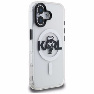 Karl Lagerfeld IML Karl Sketch Logo MagSafe maciņš iPhone 16 - caurspīdīgs