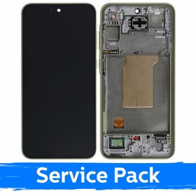 LCD displejs saderīgs ar Samsung A356 A35 5G ar rāmi / Lemon / (Service Pack)