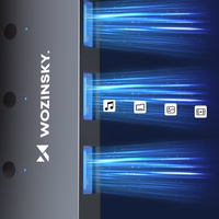 USB-A Hub Wozinsky WHS080YSS 4 x USB-A 3.0 ar atsevišķiem slēdžiem, alumīnijs, ar 30 cm kabeli - pelēks