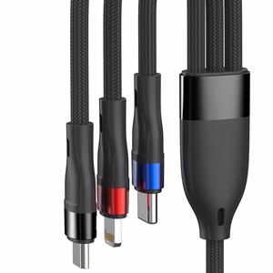 3mk Hyper Cable N-SERIES 3 in 1 USB-A / Lightning / Micro 1.2m 9V/2A 18W - melns