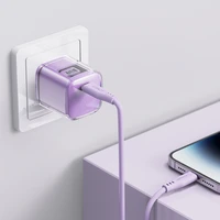 Acefast A53 PD 30W GaN USB-C lādētājs ar ekrānu - violets