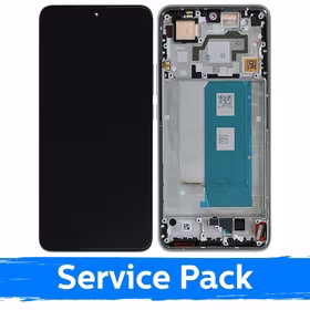 LCD displejs saderīgs ar Xiaomi Poco F5 Pro 5G ar rāmi / balts / (Service Pack)