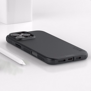 Nillkin Super Frosted Shield Pro vāciņš iPhone 16 Pro Max - melns