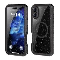 Ūdensnecaurlaidīgs apvalks SHELLBOX GT saderīgs ar MagSafe IPHONE 16 Plus melns