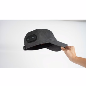 Lunni Red and Near-infrared Light Therapy Cap Grey Denim