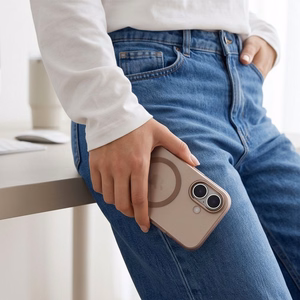 Tech-Protect MagZero MagSafe maciņš iPhone 17, matēti bēšbrūns