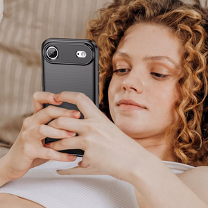 Carbon viedtālruņa apvalks iPhone 17 Air - melns