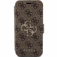 Guess 4G Metal Logo apvalks iPhone 15 Pro - brūns