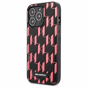 Karl Lagerfeld monogrammas plāksne iPhone 13 Pro / 13 6.1" apvalks - rozā