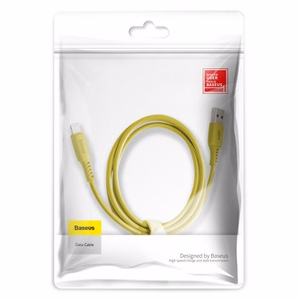 USB Cable Baseus "Colorful" Yellow "Lightning" 120cm