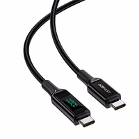 Acefast C6-03 melns USB-C - USB-C PD QC kabelis 100W 5A 480Mb/s 2m - melns