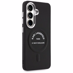 Karl Lagerfeld Embossed Ring RSG Logo MagSafe maciņš Samsung Galaxy S26+ melns