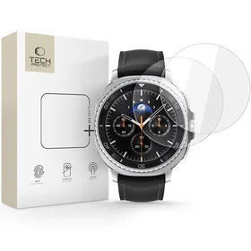 Tech-Protect Glass Fit+ 2 komplekti temperētu stiklu Samsung Galaxy Watch 8 Classic 46 mm - caurspīdīgs