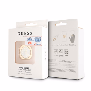 Guess gredzena turētājs GURSEQGWH zelta-balts 4G
