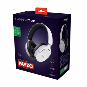 Trust GXT 489W FAYZO vadu spēļu austiņas melns, balts