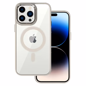 Tel Protect Magnetic Clear Case for iPhone 15 Plus titanium
