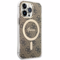 Guess GUHMP13LH4STW iPhone 13 Pro / 13 6.1" brūns/brūns cietais apvalks 4G MagSafe