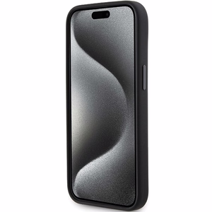 Karl Lagerfeld Silicone Ikonik Metal Pin maciņš iPhone 15 Plus / 14 Plus - melns