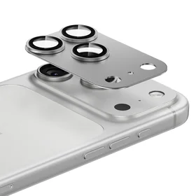 Benks rūdītais stikls Glass Warrior metāla integrēts lēcas aizsargs (C069) Iphone 17 Pro (3 lēcas) balta