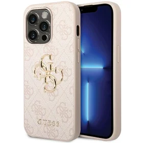 Guess GUHCP15X4GMGPI iPhone 15 Pro Max 6.7" rozā/rozā cietais apvalks 4G Liels Metāla Logotips