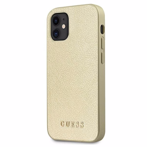 Guess GUHCP12SIGLGO iPhone 12 mini 5.4" золотой/золотой жёсткий чехол Iridescent
