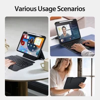 DUX DUCIS apvalks DK salokāms ar bezvadu tastatūru iPad 4/5/6/iPad Pro 11 (2018/2020/2021/2022) melns