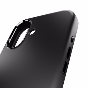 Чехол Puro Icon Mag Pro Liquid Silicone для iPhone 17, совместимый с MagSafe, с защитой камеры и алюминиевыми кнопками - чёрный